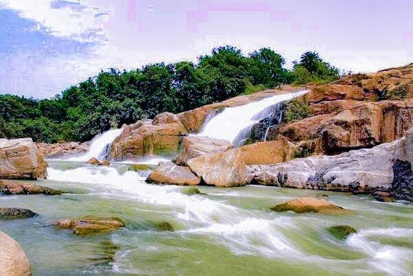 Usri Falls — three-tier sandstone cascade on Usri River, Giridih district, Jharkhand