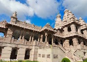 Naulakha Temple — gleaming white marble 146-foot spire of Radha-Krishna temple, Deoghar, Jharkhand
