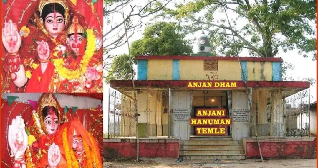 Anjan Dham — sacred hilltop Hanuman temple with large white statue, Gumla district, Jharkhand